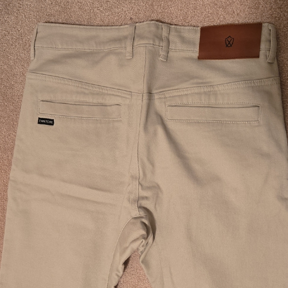 Zanerobe Men's Khaki Jogger Pants with Gray Cuffs - Picture 3 of 3